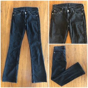 7 For All Mankind Size 25 Dark Brown Y2 K Bootcut Corduroy Pants